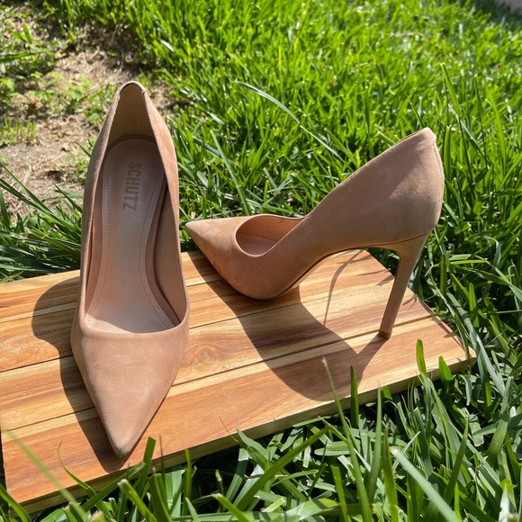 SCHUTZ Lou Pointed Toe Pump Women Nubuck  Pump size 7B NEW - Picture 8 of 16